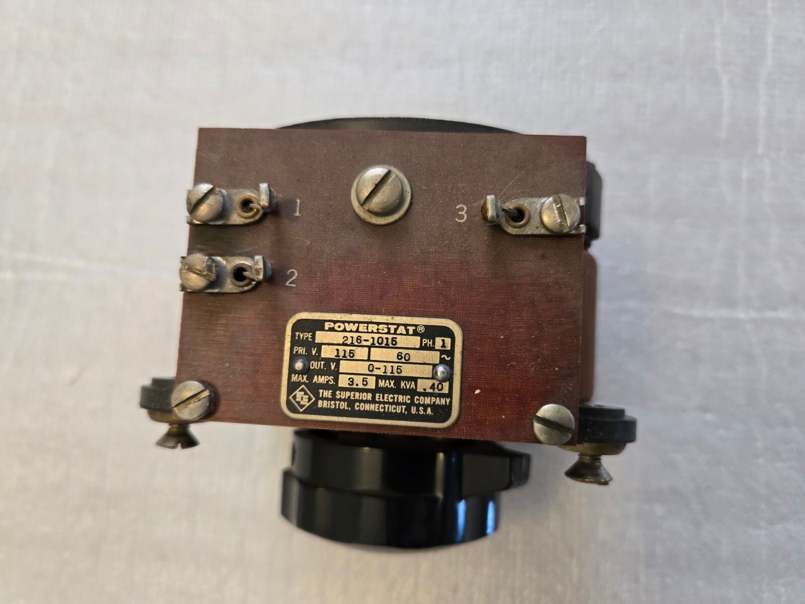 Superior Electric 216-1015 Powerstat Variable Transformer