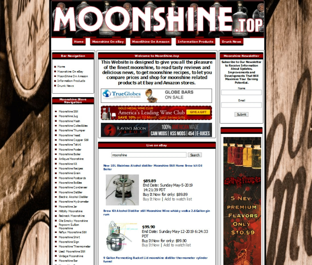 MOONSHINE WHISKEY VODKA ALCOHOL DISTILLER STORE BUSINESS WEBSITE. MOONSHINE.TOP