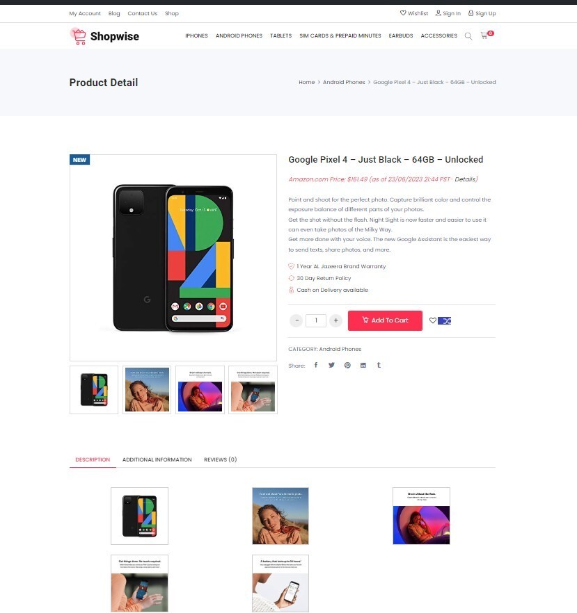 Smart Phones, Tablets Store – eCommerce DropShip / Affiliate Ecommerce Website