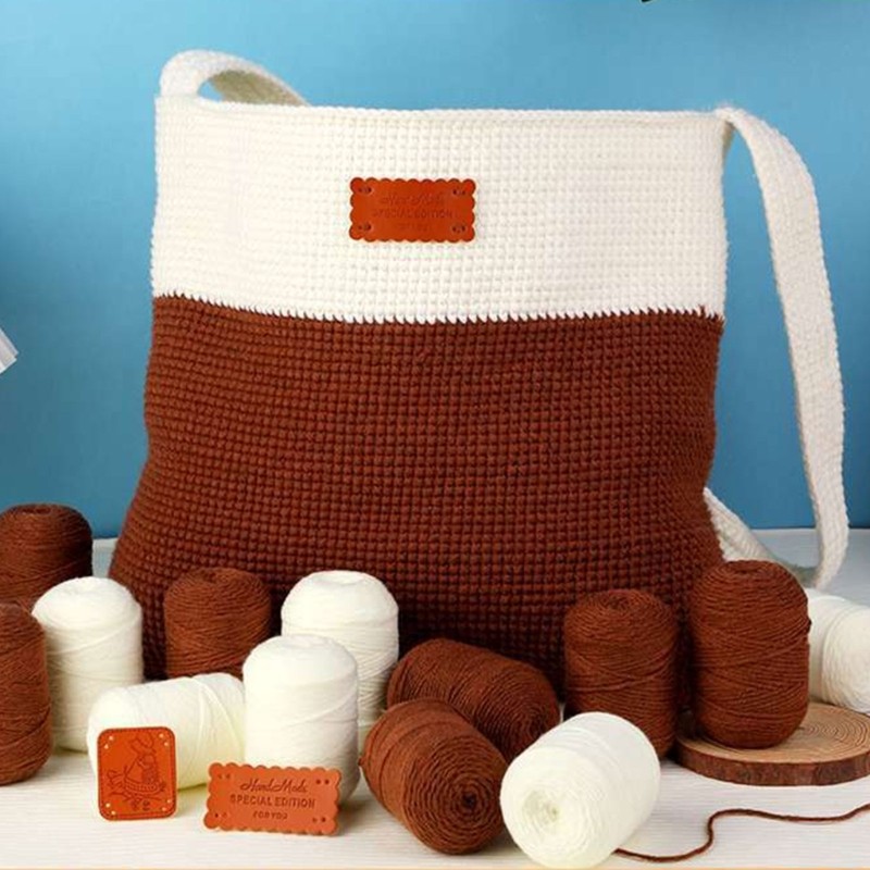 DIY Crochet Shoulder Bag Kits for Beginners, DIY Crochet Starter with Yarn, Hook