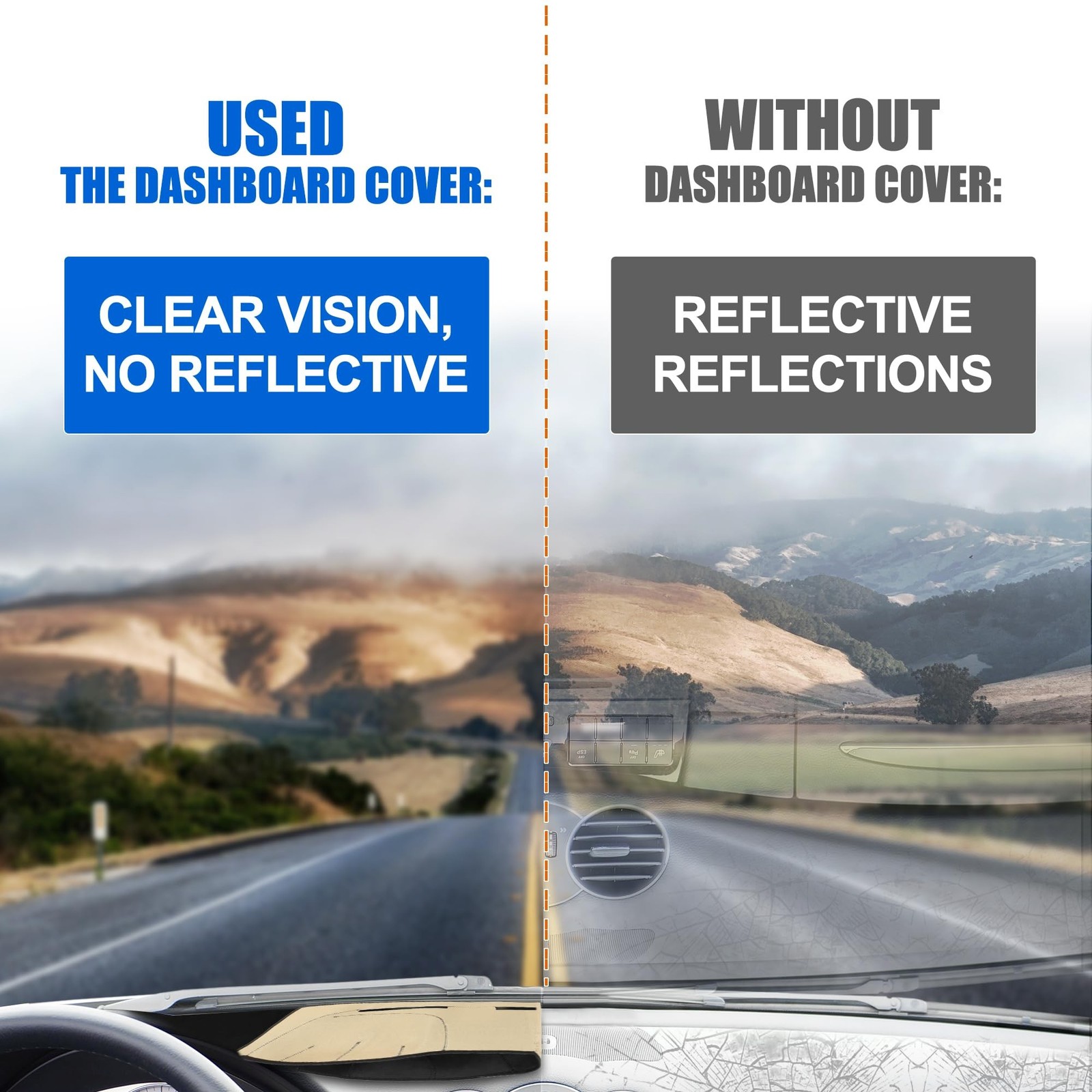 X AUTOHAUX Car Dashboard Cover Non-Slip Mat Carpet Replacement Polyester for …