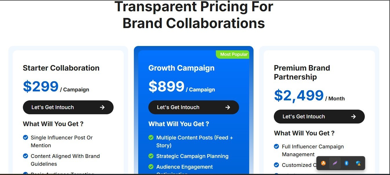 Great Infuencer Website with Bundle Deal for Content Creators with Free Hosting