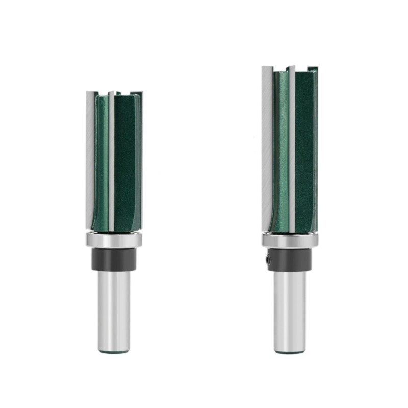 2Pcs 8MM 12MM Shank Straight Flute Trim Bit Milling Cutter For Router Bit