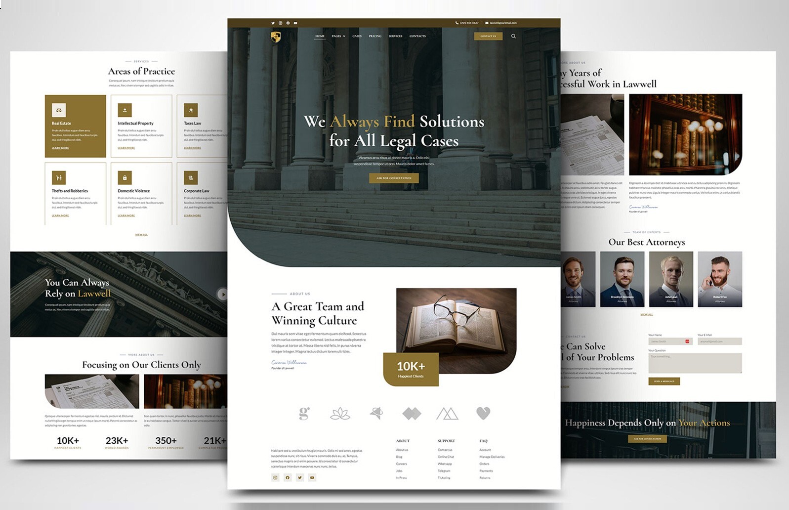 Lawyers, Law, Attorney, Justice & Tax Website Professional Responsive Website