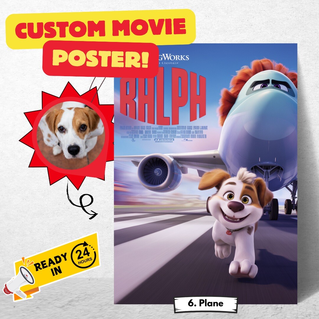 Custom Pixar Movie Poster- Personalized Digital Artwork