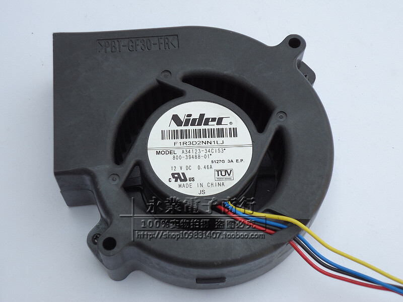 1pc NIDEC A34123-34CIS3 800-39488-01 Fan 12V 0.46A 4pin