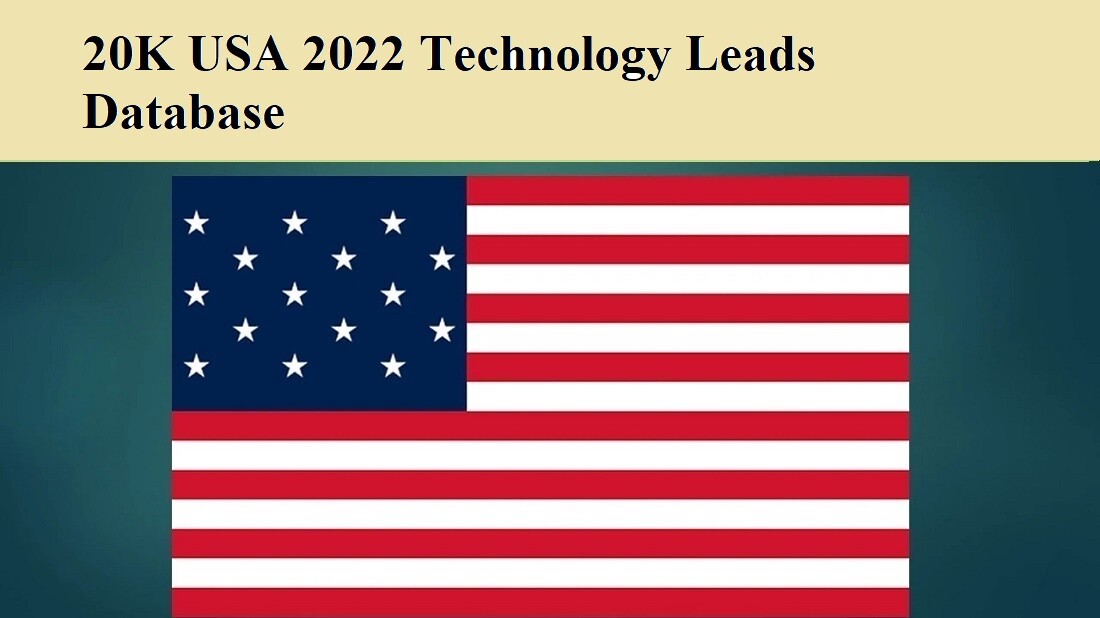 20K USA 2022 Technology Leads Email Database Sales Leads list Marketing