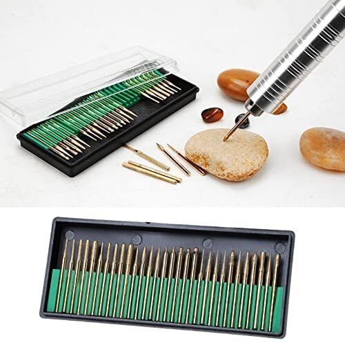 Diamond Drill Bit Burr Set Titanium Coated Bur Including 1mm 2mm 3mm Compatible