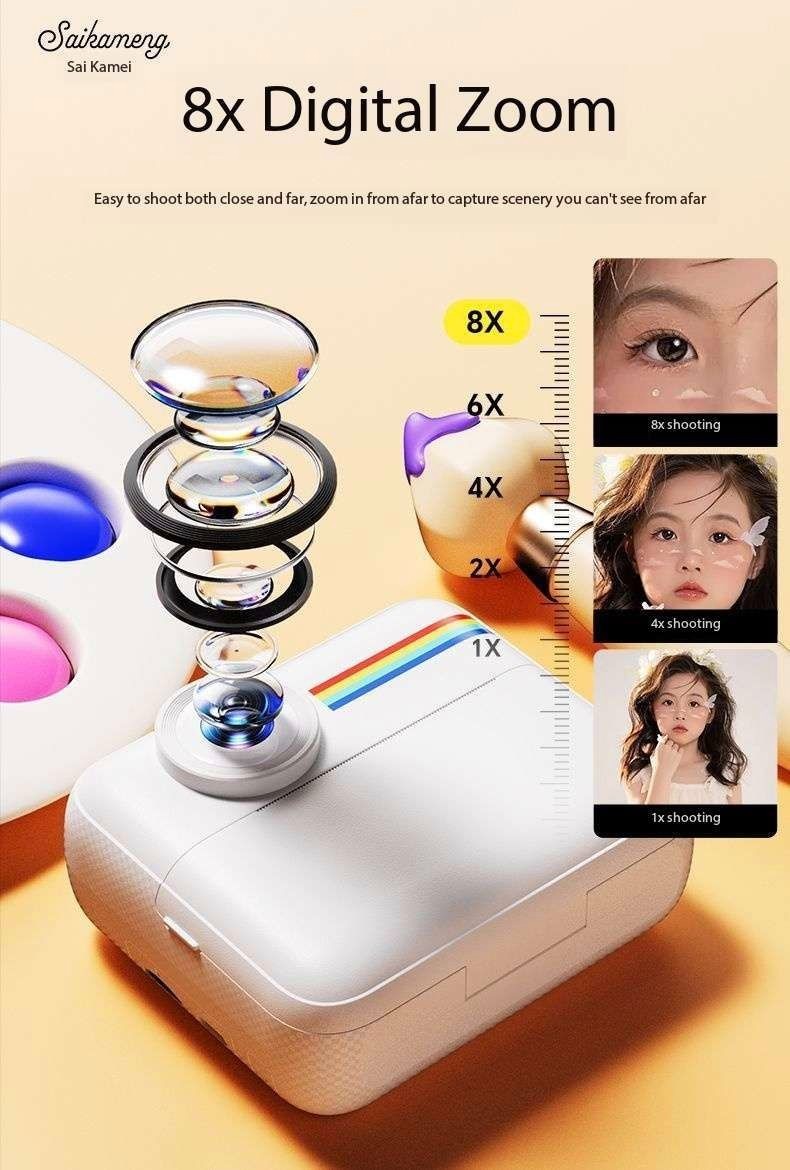 Saika Meng instant camera can take photos and print digital color images
