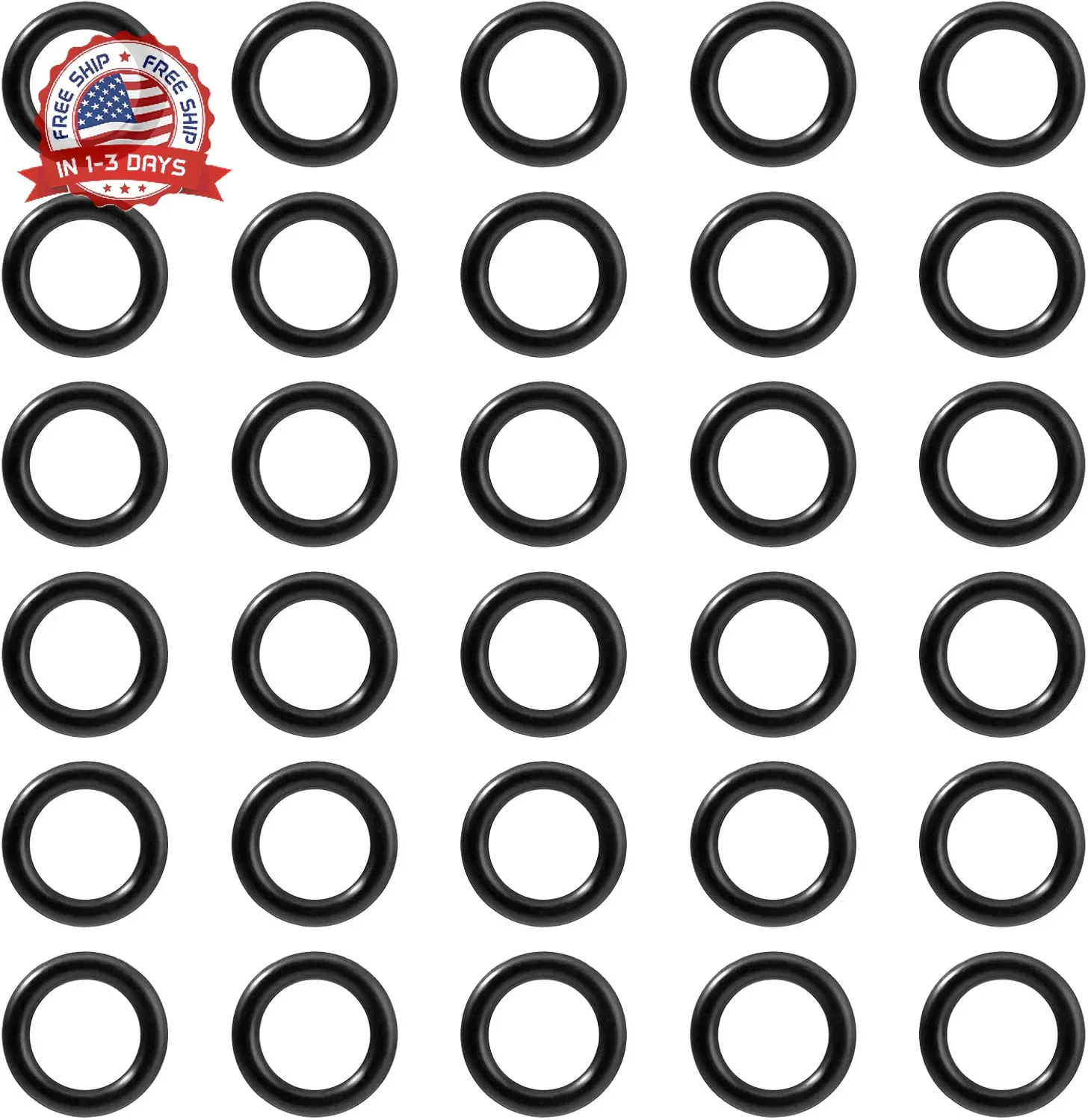 BOXOB 30pcs Propane O-Rings for Soft Nose POL Seal Fittings, Rubber Leak-Proof S