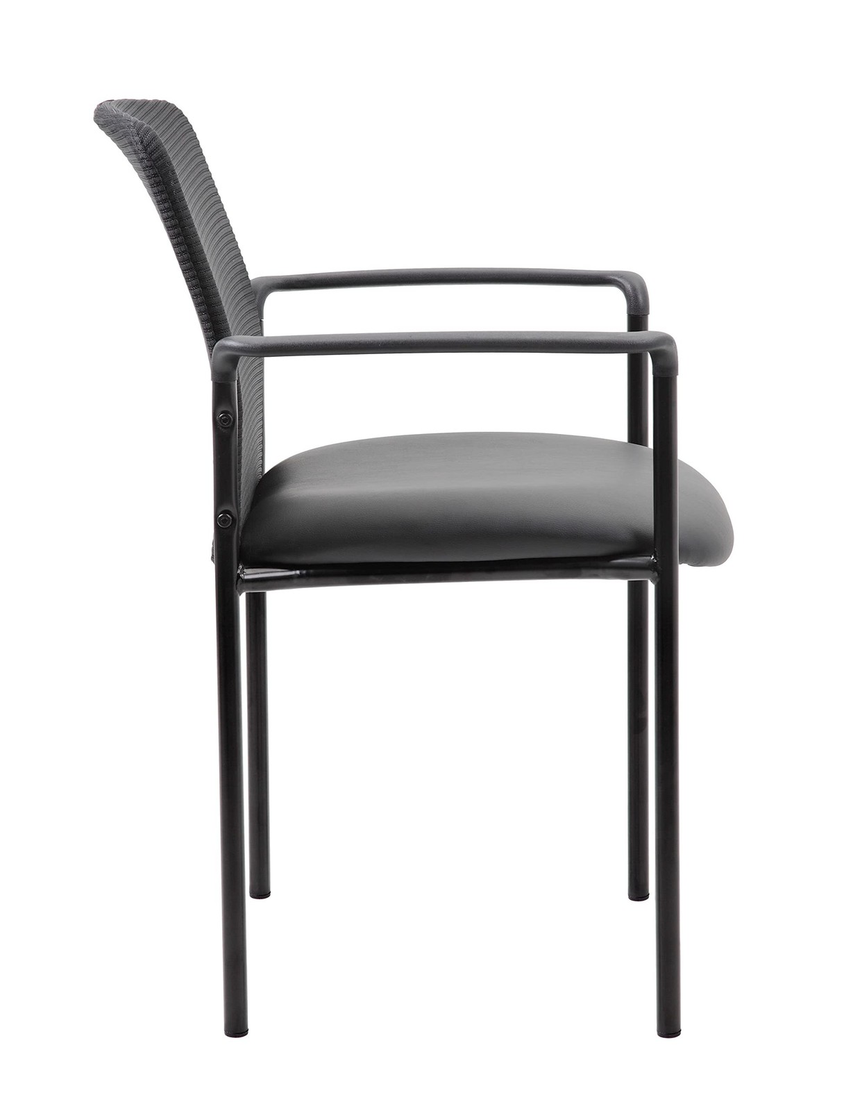 Boss Office Products Caressoft and Mesh Guest Chair in Black