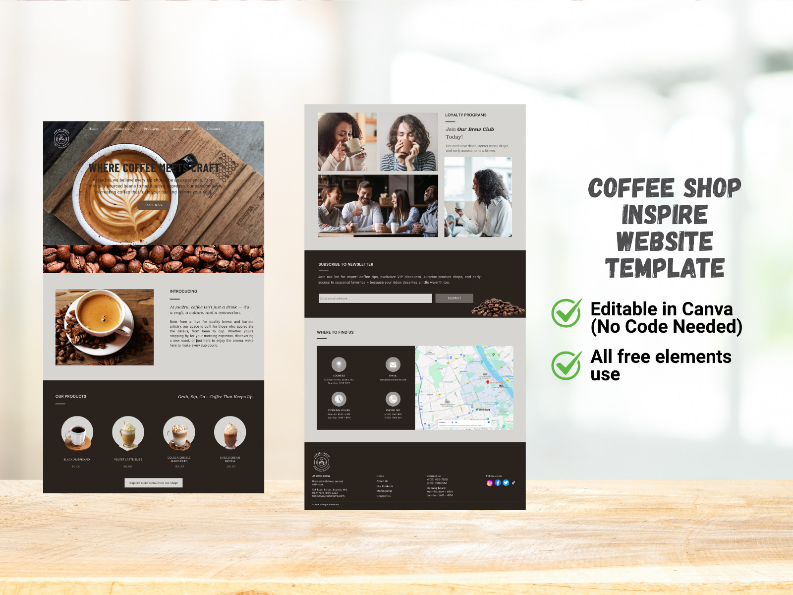 Canva Business Website Template | Editable Website for Small Business