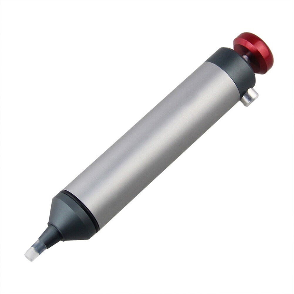 Metal Body Solder Sucker Pump with Silicone Tip for Precise Electronics Repair