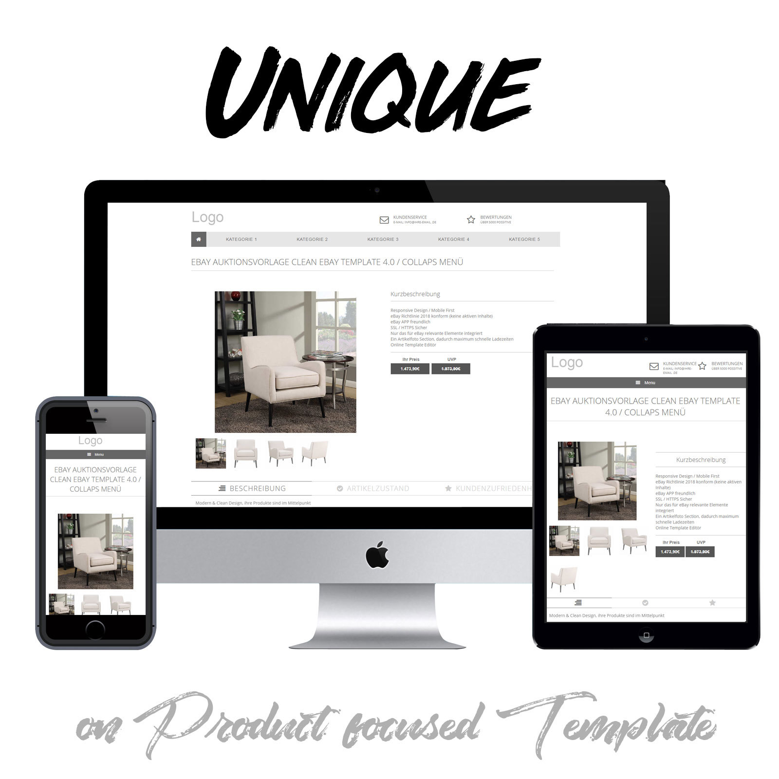 Bespoke Custom eBay storefront & listing template design complete banner design