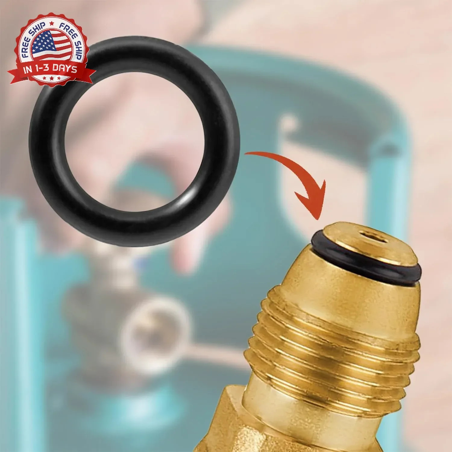 BOXOB 30pcs Propane O-Rings for Soft Nose POL Seal Fittings, Rubber Leak-Proof S