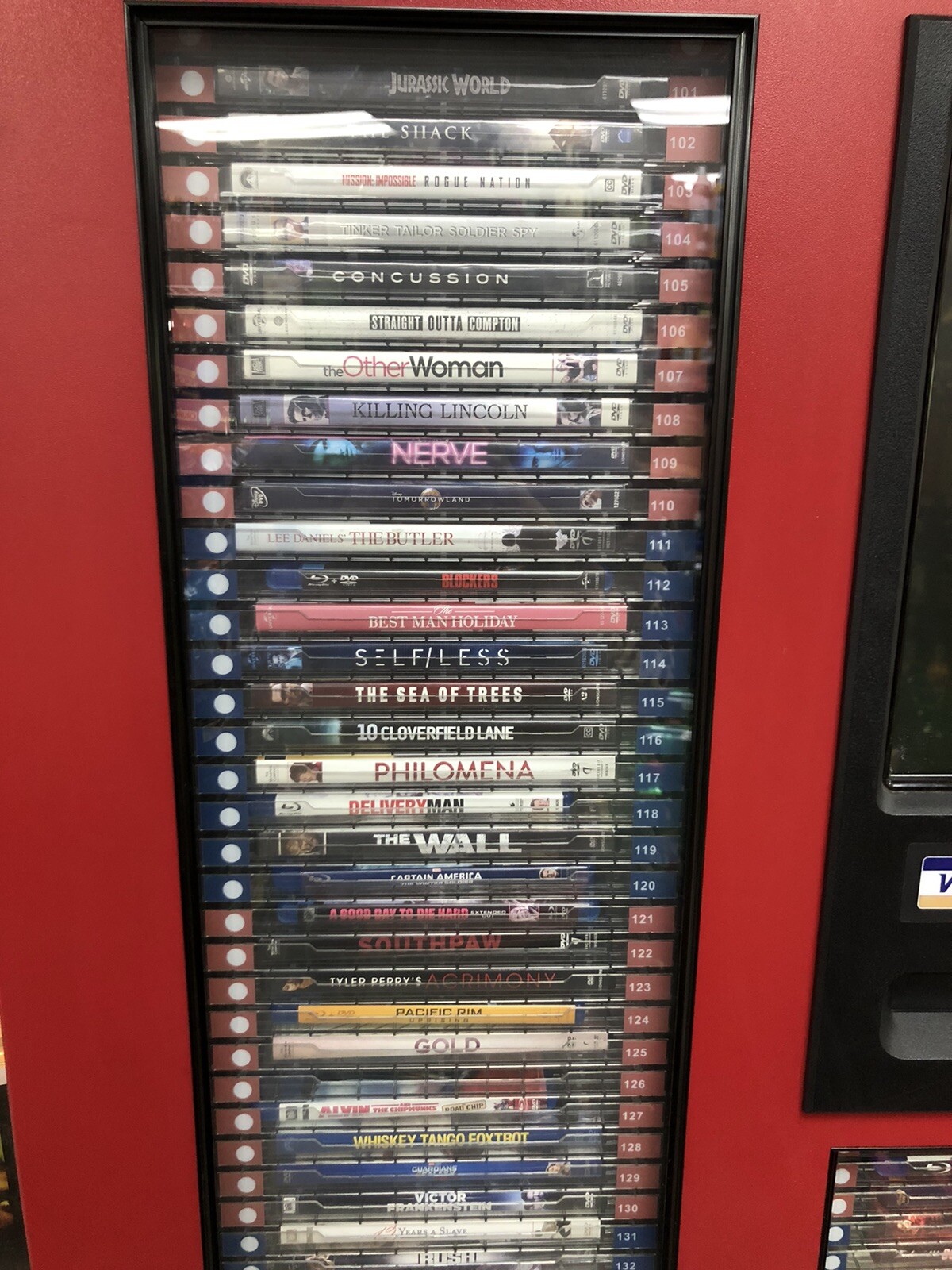 DVD Now Movie Rental Kiosk Model S250 w/Touchscreen Monitor & Movies Credit Card