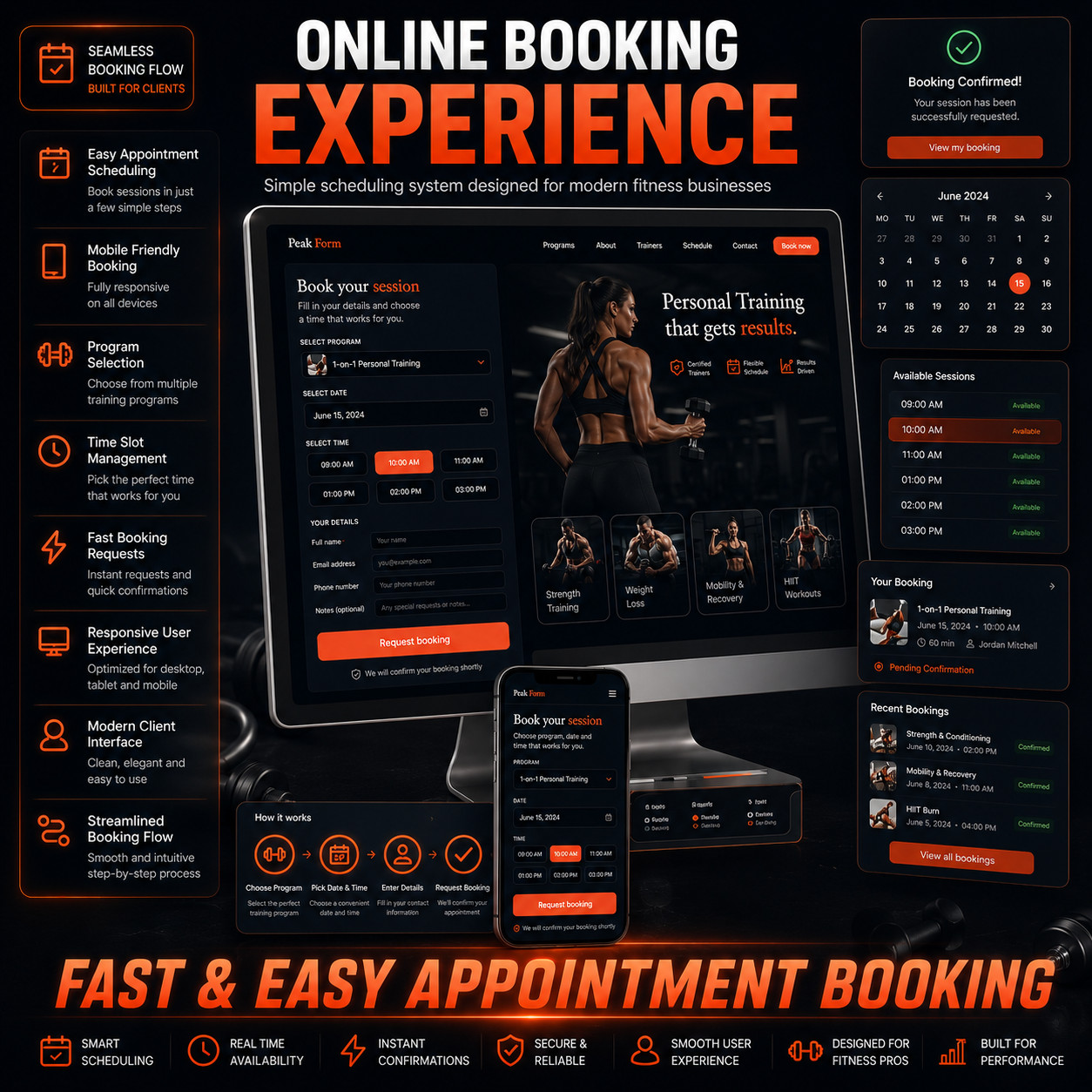 Automated Fitness Trainer Booking & Scheduling System — Full Launch Package with
