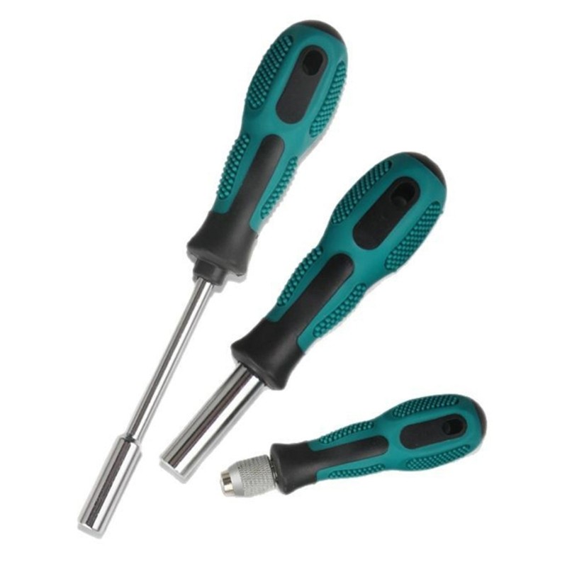 Portable 3 Piece 1/4″ Hex Bit Holder Handle Set for Efficient Maintenance Tasks