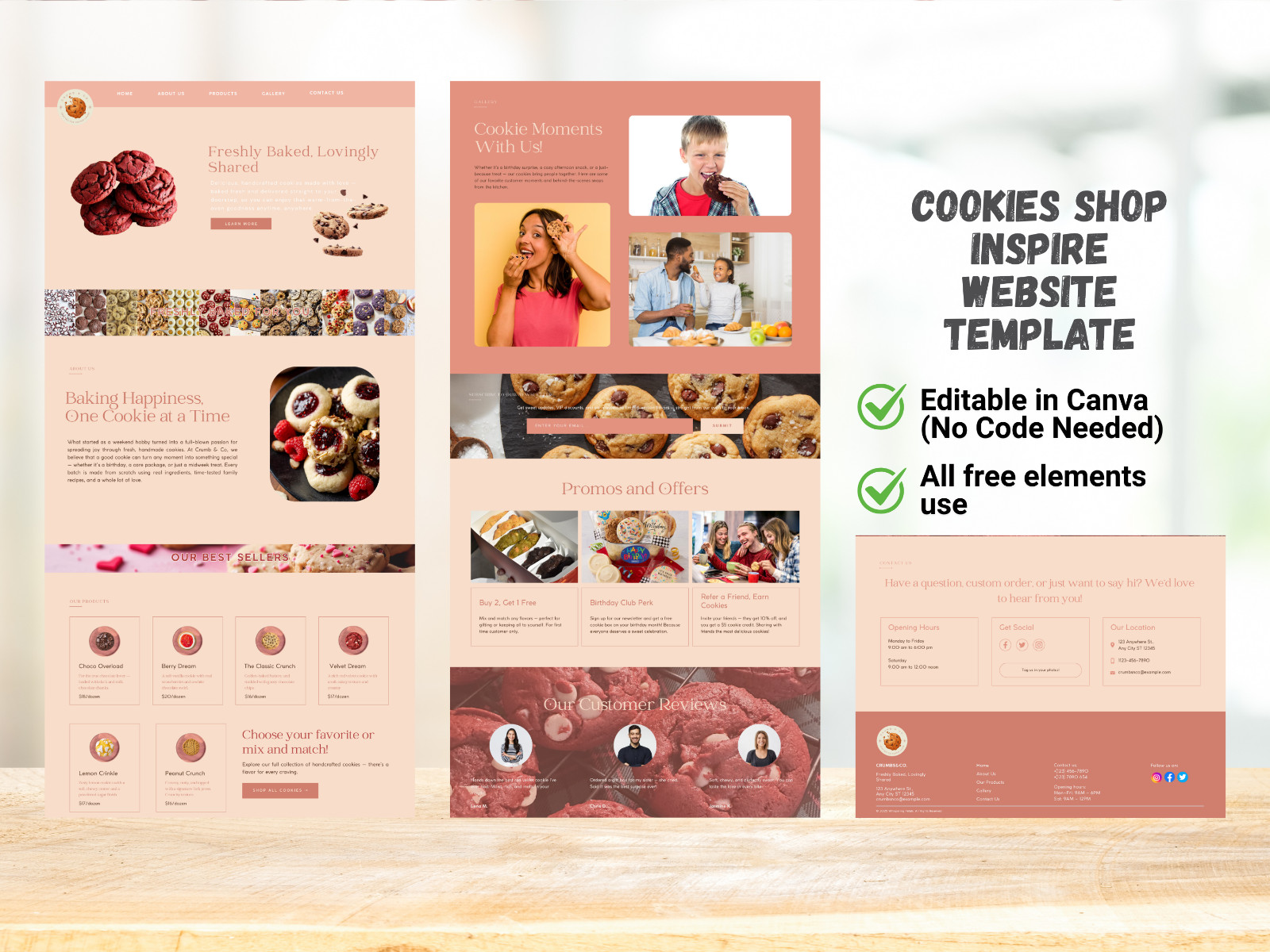 Canva Business Website Template | Editable Website for Small Business
