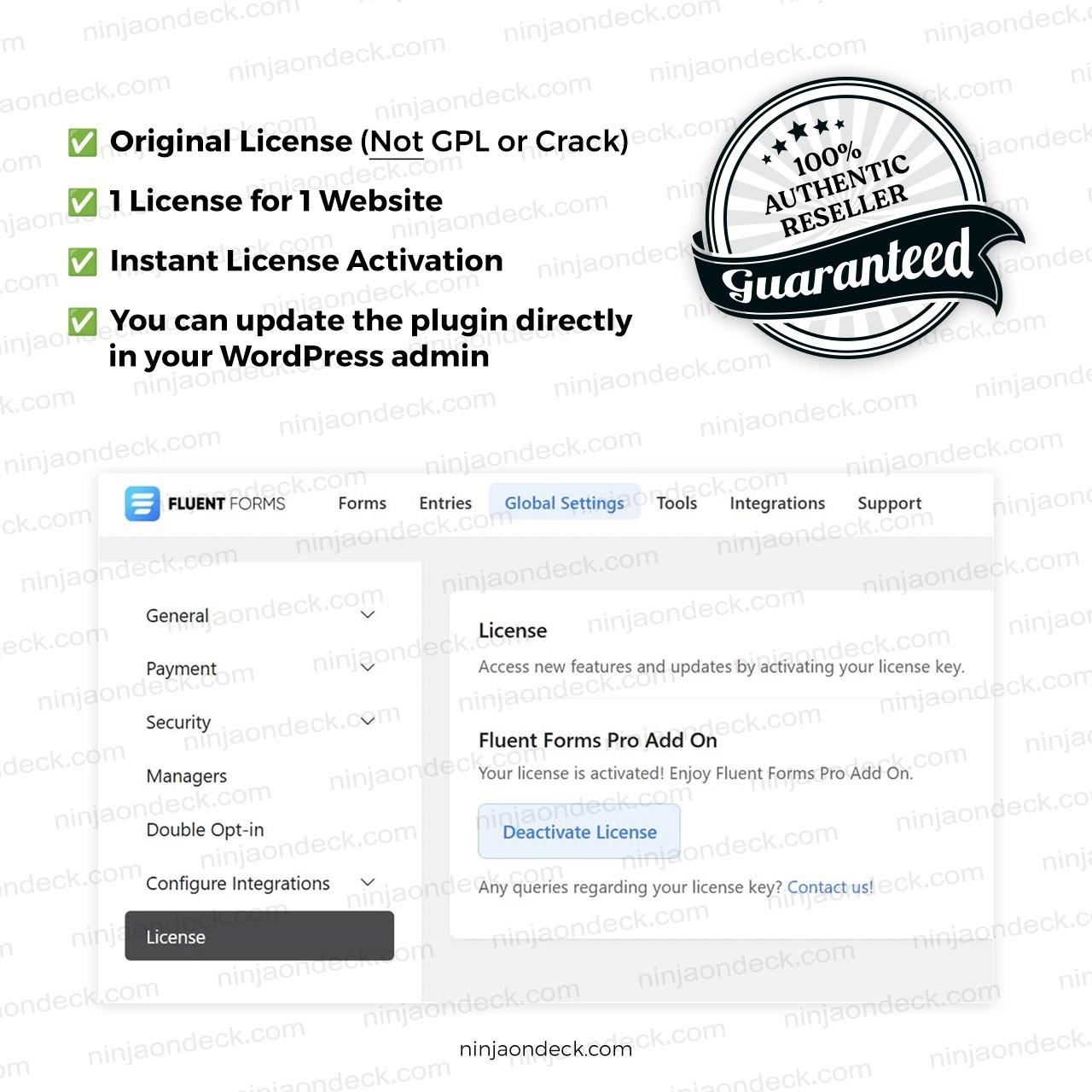 🥷 Fluent Forms Pro Official License ‒ Lifetime / Yearly