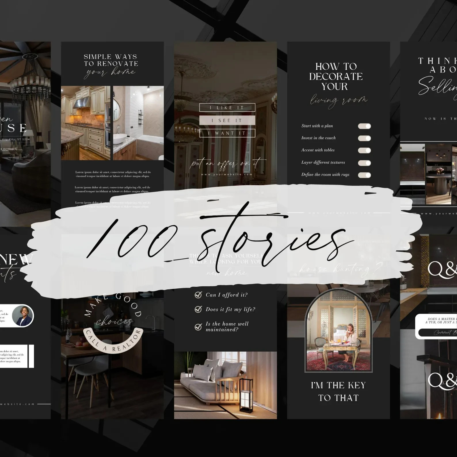 Luxury Real Estate Brand Kit Logo Suite + Colors + Fonts + Social Canva