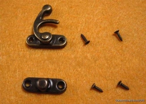 30x Lot Swing Hook Clasp For Leather Wood Crafting Case Box with Screw #M057 QL