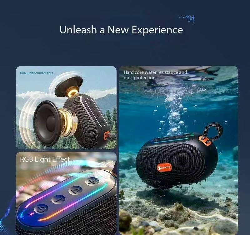 Waterproof Outdoor Wireless Bluetooth Mini Speaker with Extra Heavy Bass