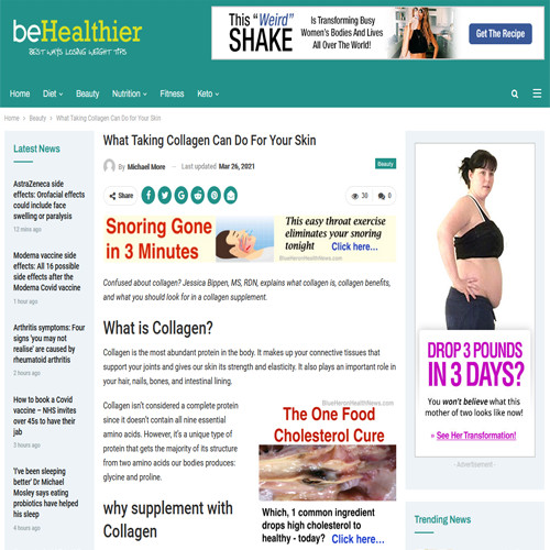 Turnkey Automated Health News WordPress website, Huge Earnings Potential