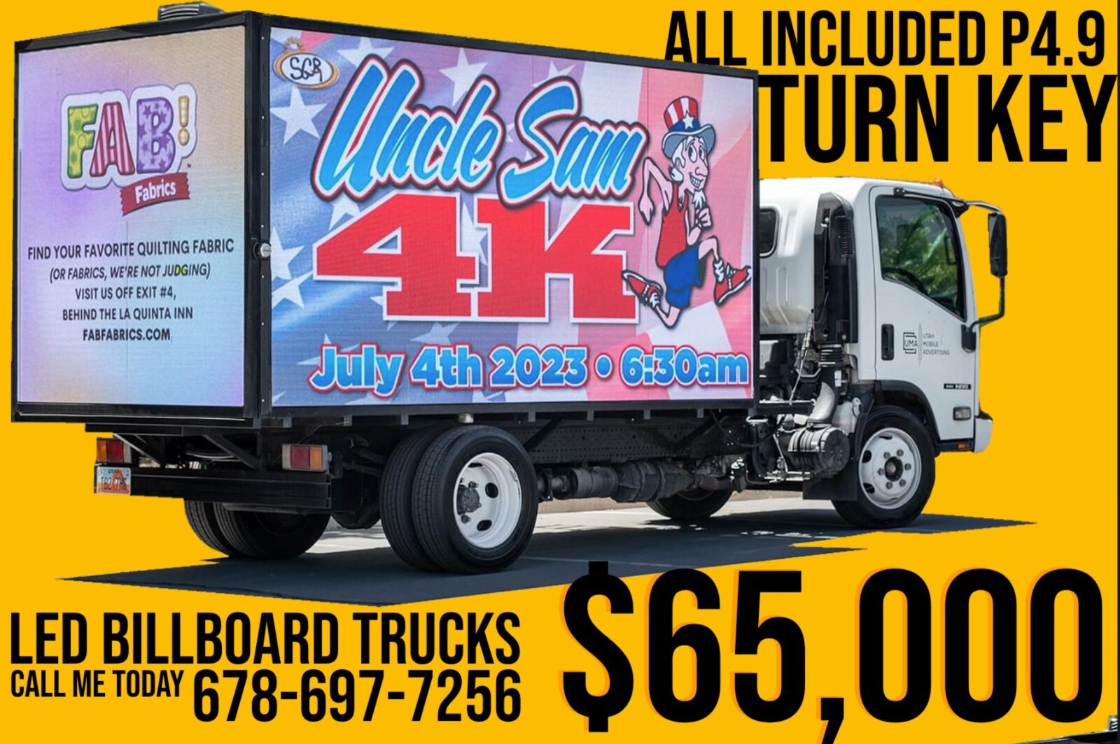 Digital Led billboard Truck, Advertising Truck P4.9 All Weather Proof Turn Key