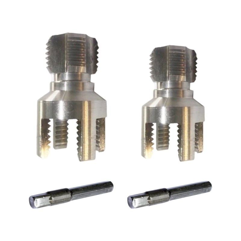 2PCS Carbon Steel Pipes Threading Tool 1/2Inch 3/4In Hex Shank Drill Adapter