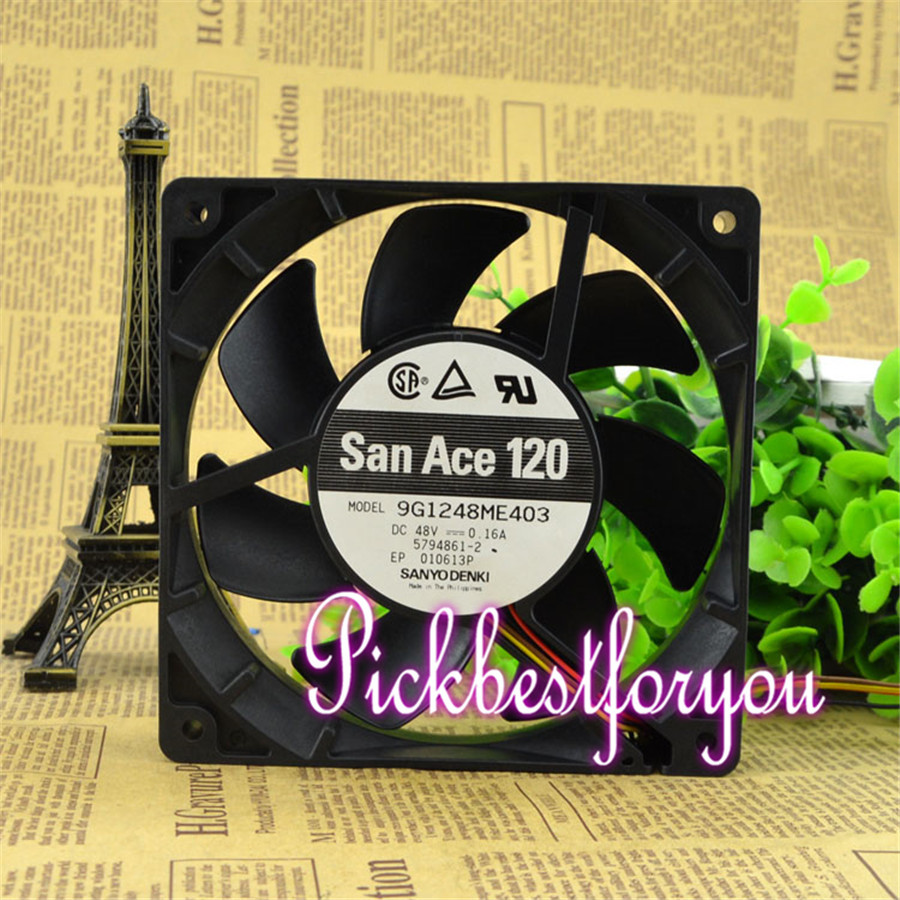 SANYO 9G1248ME403 DC48V 0.16A 120*120*25mm 4wire Double ball cooling fan Mq90 QL