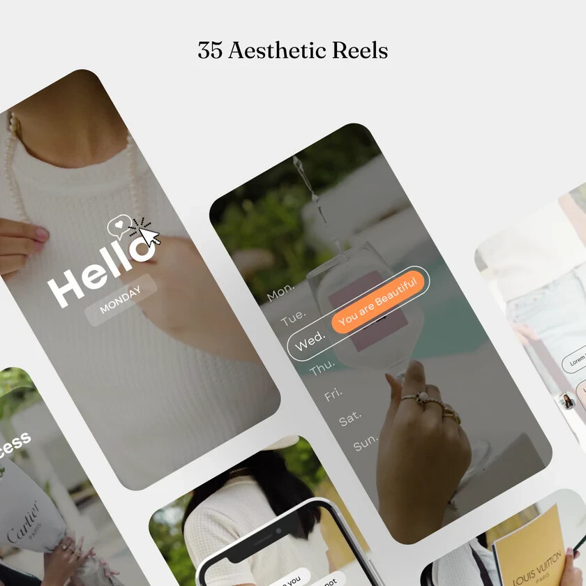 Elegant Faceless Women Reels and Videos Bundle with MRR & PLR