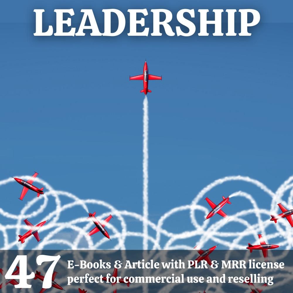 47 e-books & articles on leadership skills, in English with PLR and MRR license