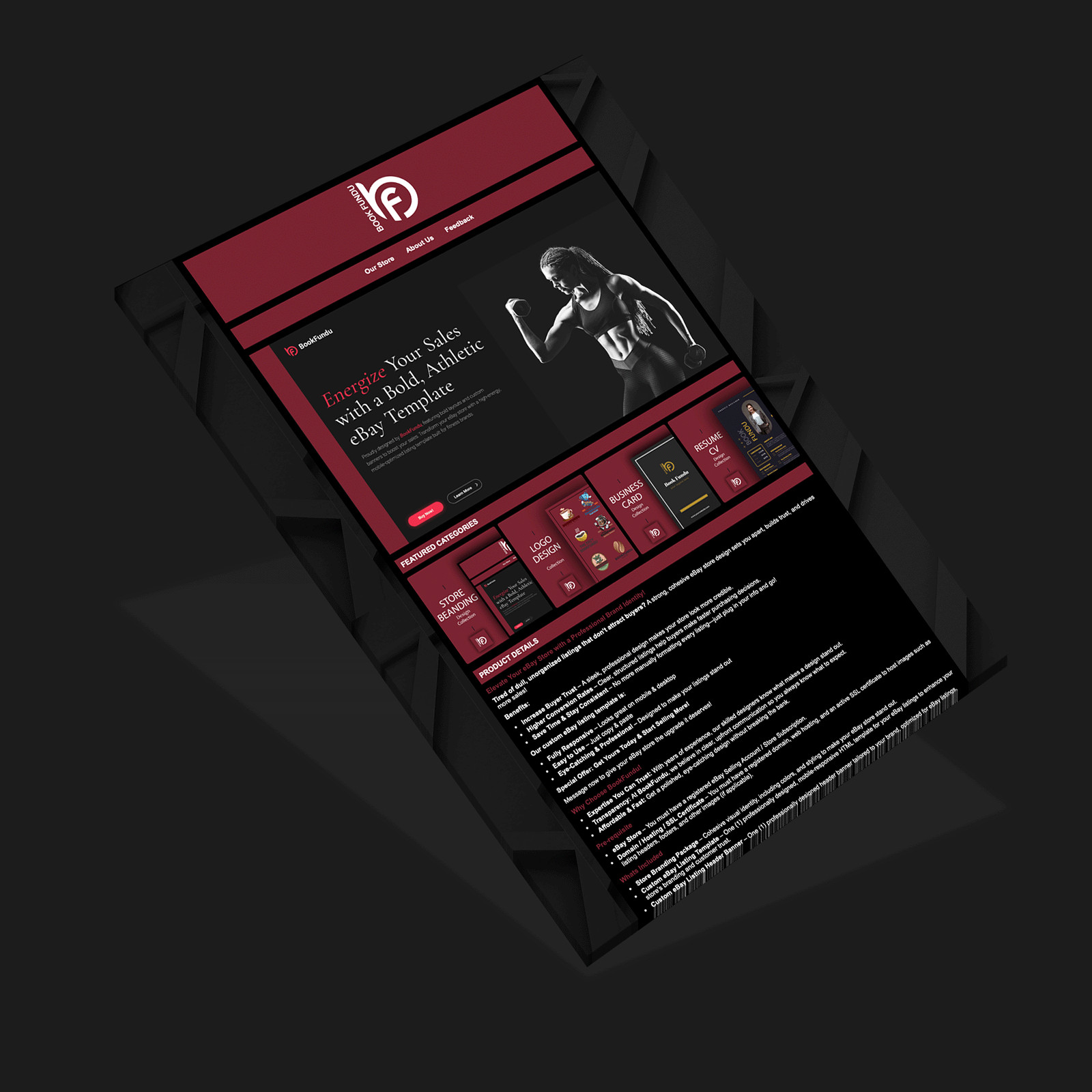 High-Impact eBay Store Design & Template | Fitness, Sports & Activewear Branding