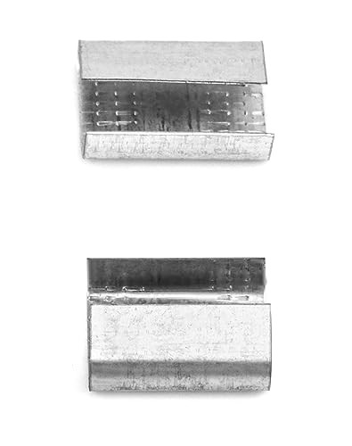 500 QWORK Metal Seals for 5/8 inch Steel Strapping Packaging Pallet Banding Clip