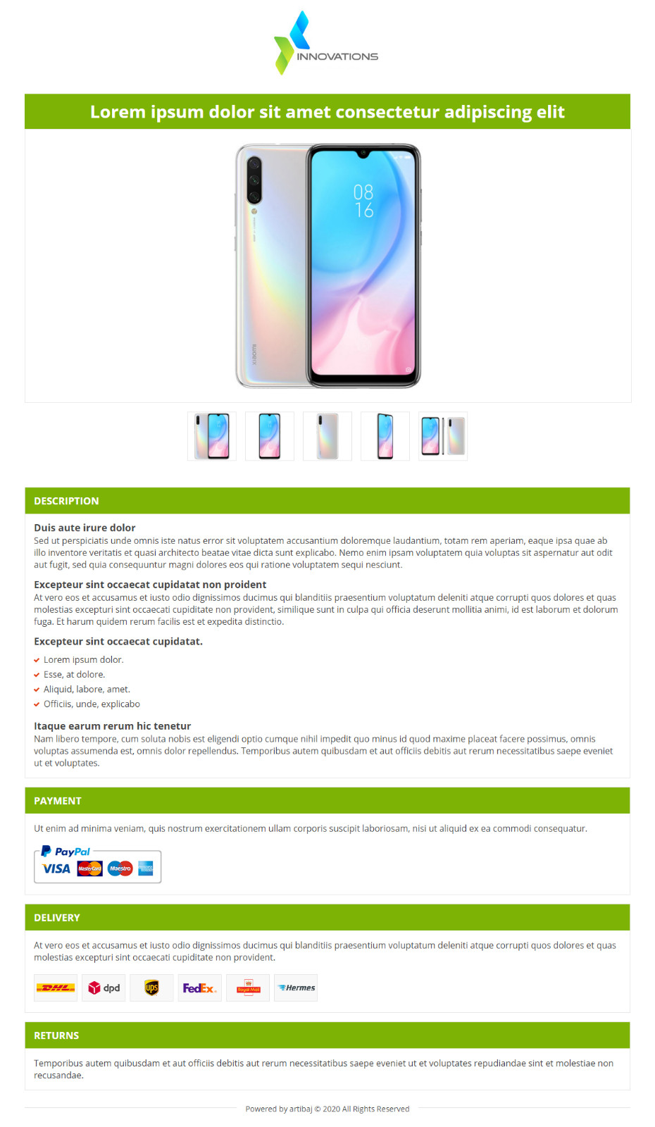 eBay Template/Auktion Vorlage Responsive 2020 [tagbot, baselinker]