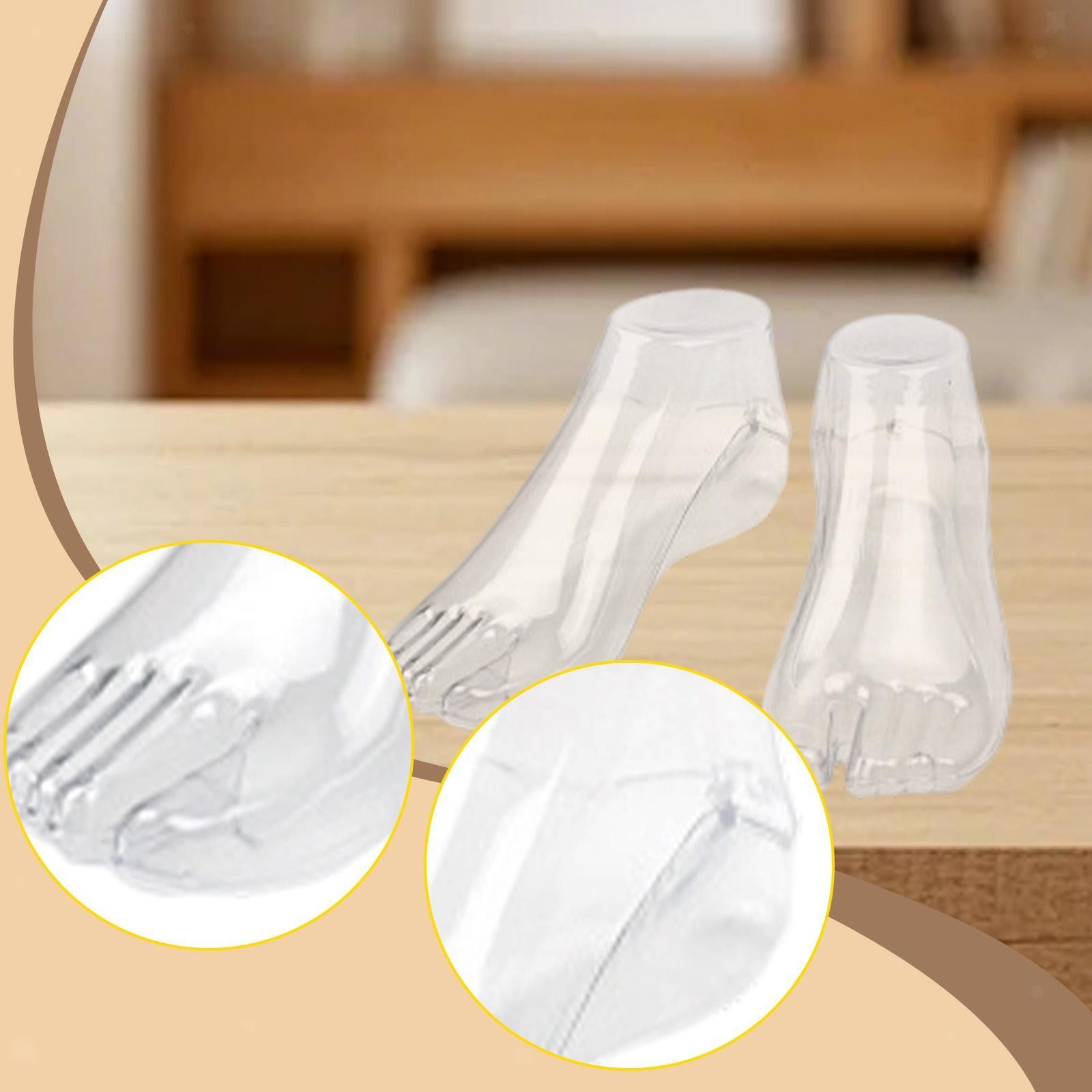 Foot Model Tools Sandal Support Transparent Versatile Mannequin Foot Display for