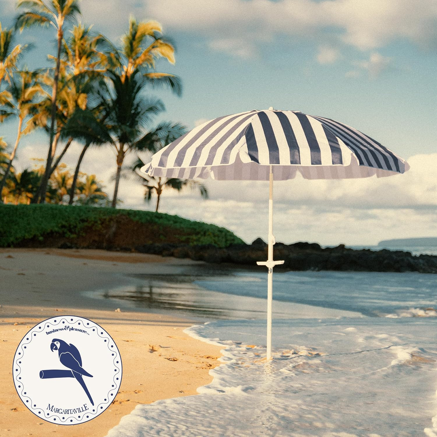 Margaritaville Manana 6.5′ Beach Umbrella with Sand Anchor