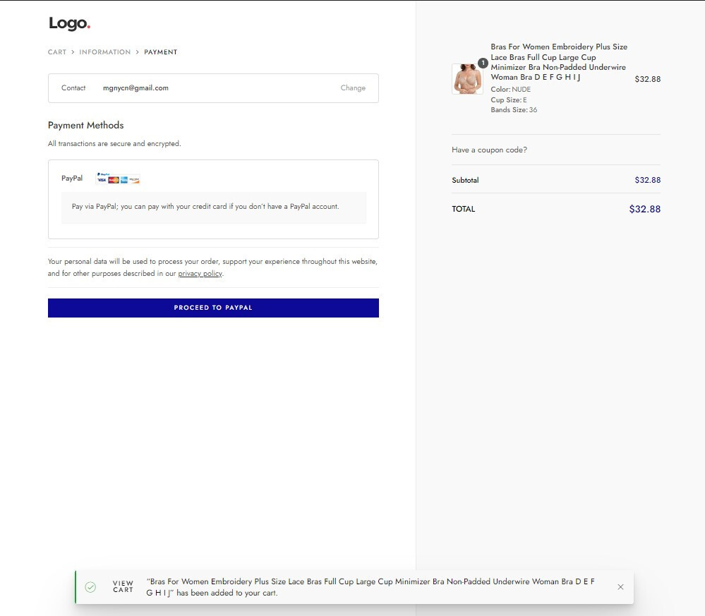 Dropshipping Website Business Affiliate Free Hosting + Products, Women Bras