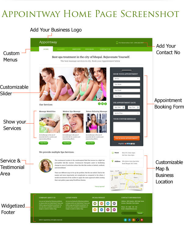 Business Website with Appointment Booking System for Beauty Salons, Doctors