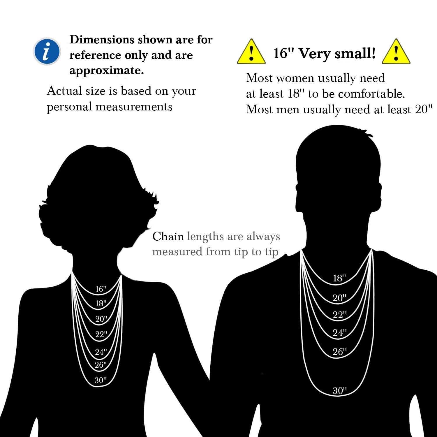 KROMPG Necklace 14k Gold Chain for Women 1.5mm&2mm Rope Gold Chain Necklace W…