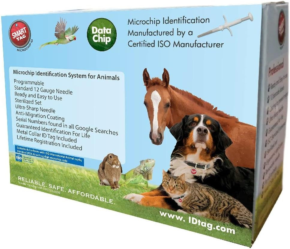 ISO Data Microchip with Lifetime Pet Recovery Service/24-7 US Call Center/Free R