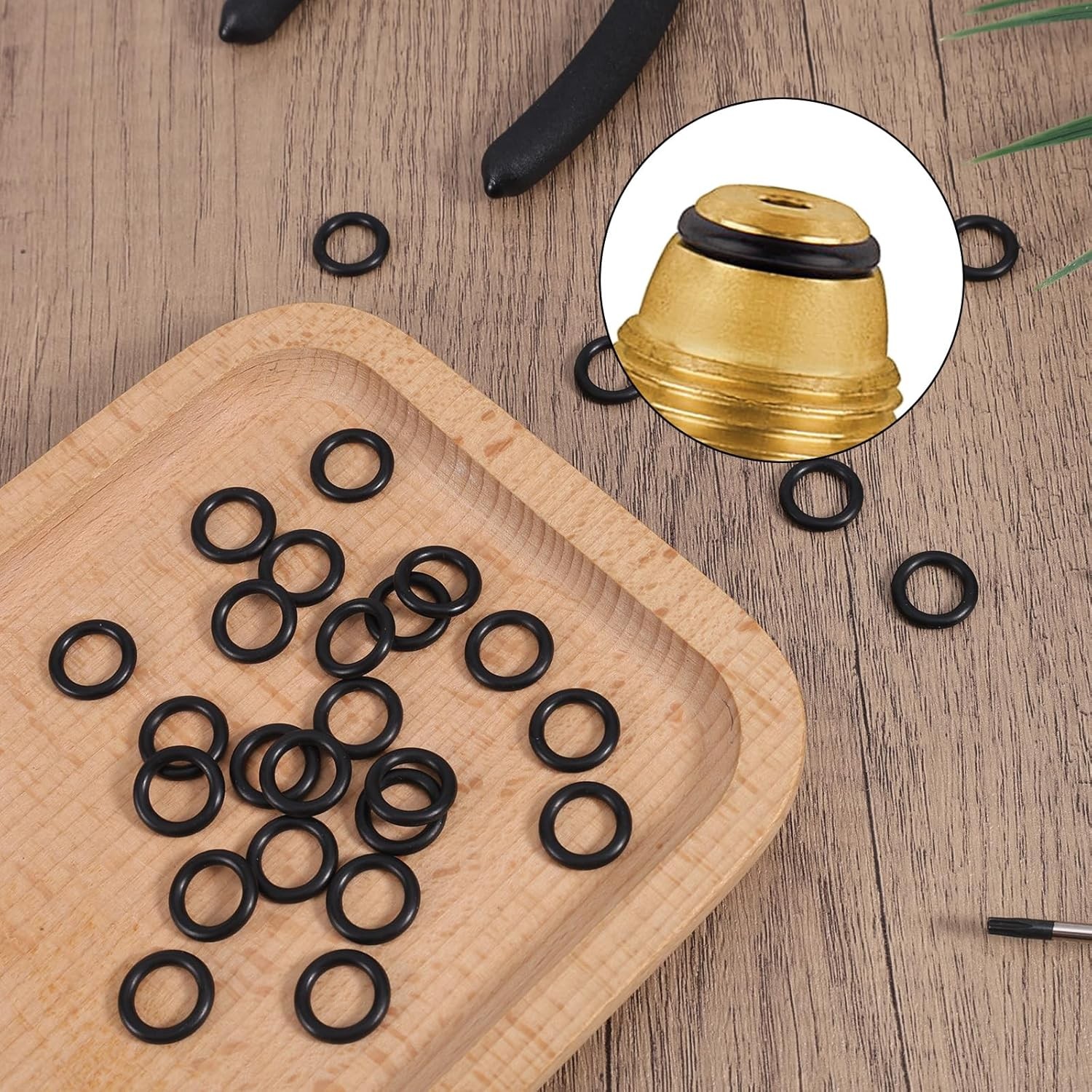 BOXOB 30pcs Propane O-Rings for Soft Nose POL Seal Fittings, Rubber Leak-Proof S