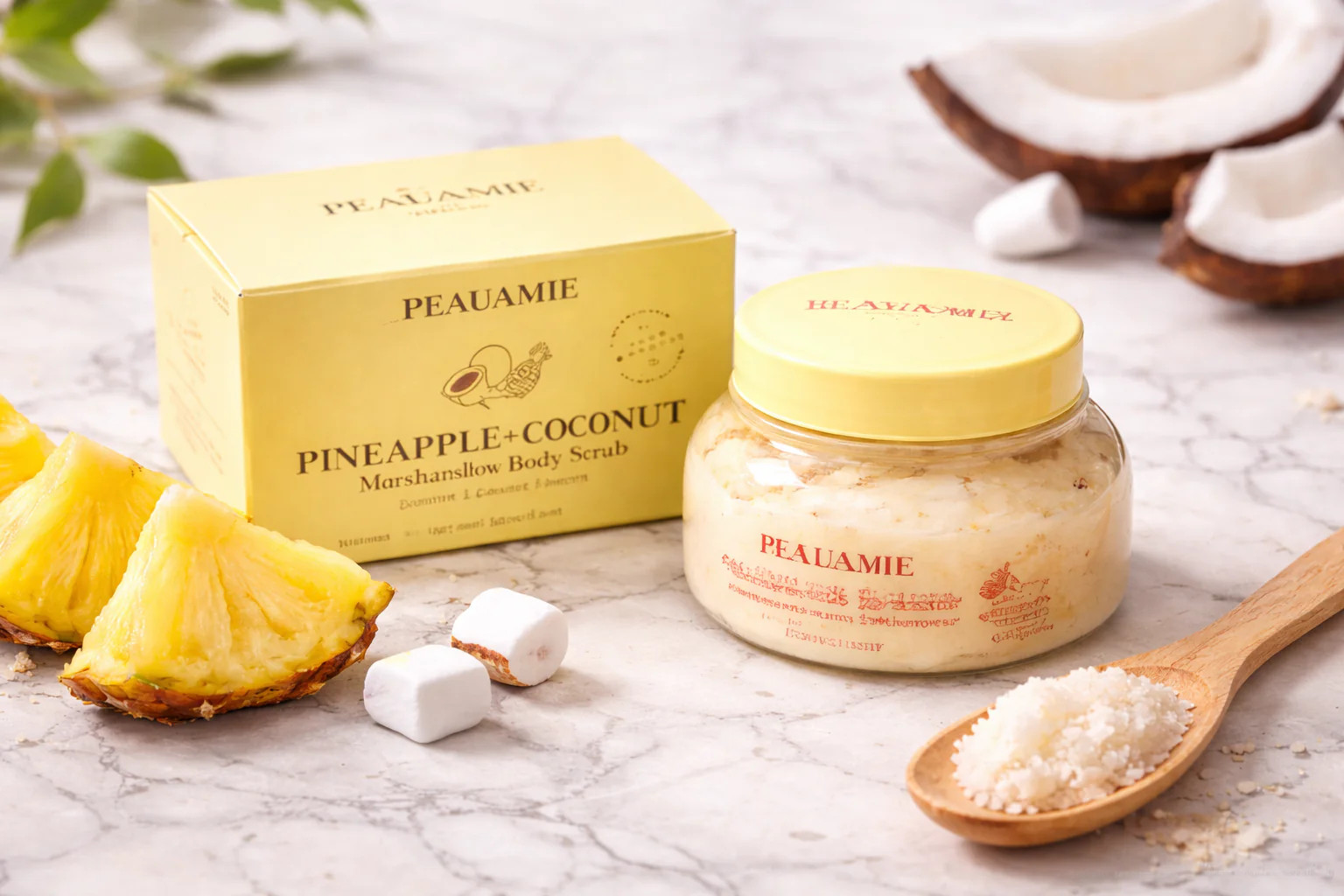 Pineapple coconut body scrub
