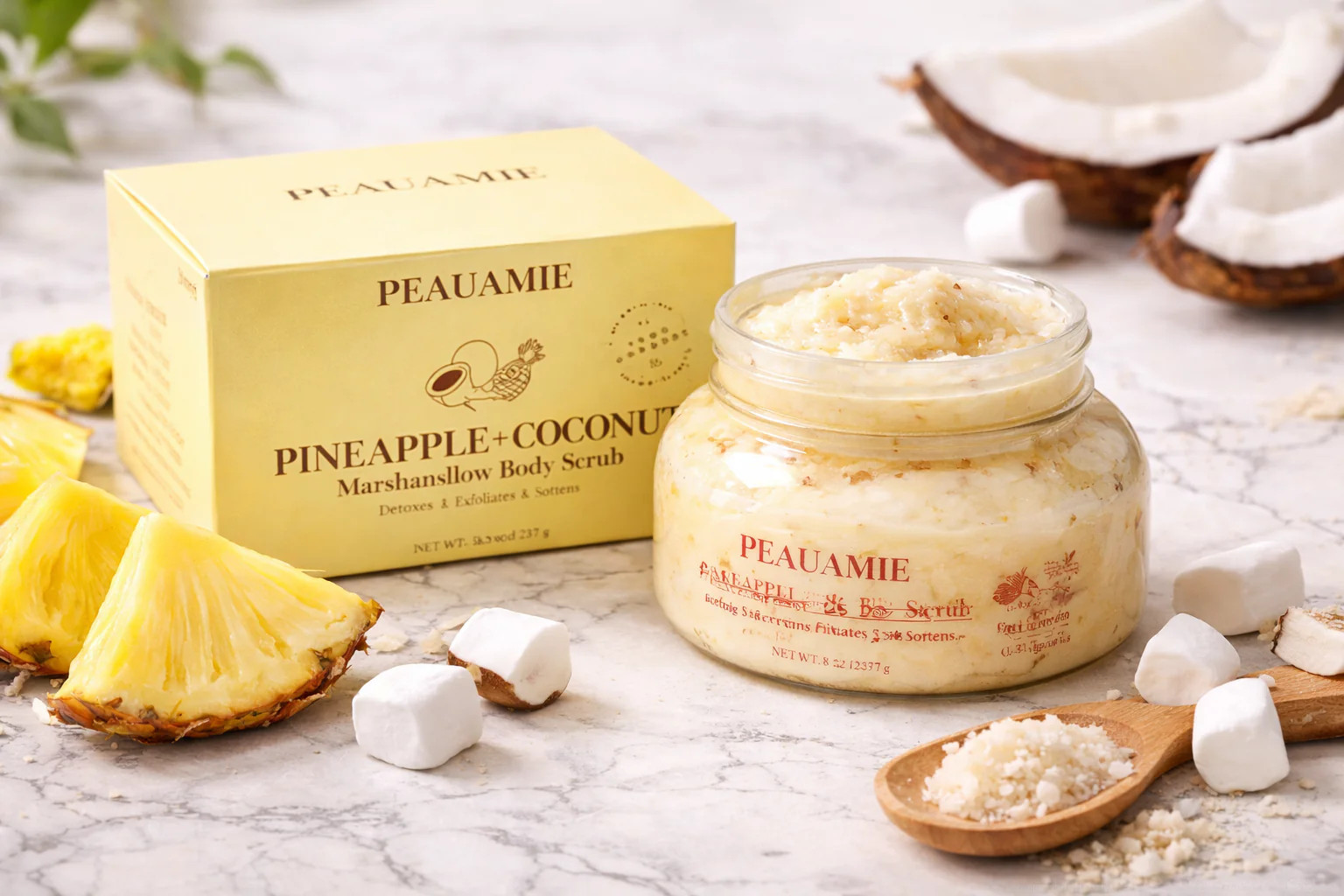 Pineapple coconut body scrub