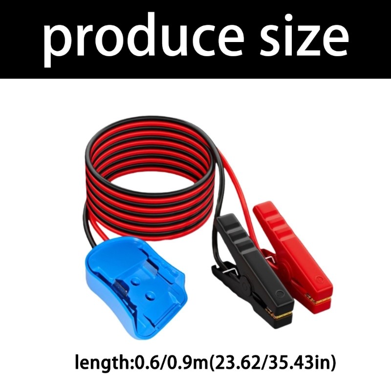 ABS 12Awg Battery Power Adapter With Alligator Clips For Emergency Power Supply