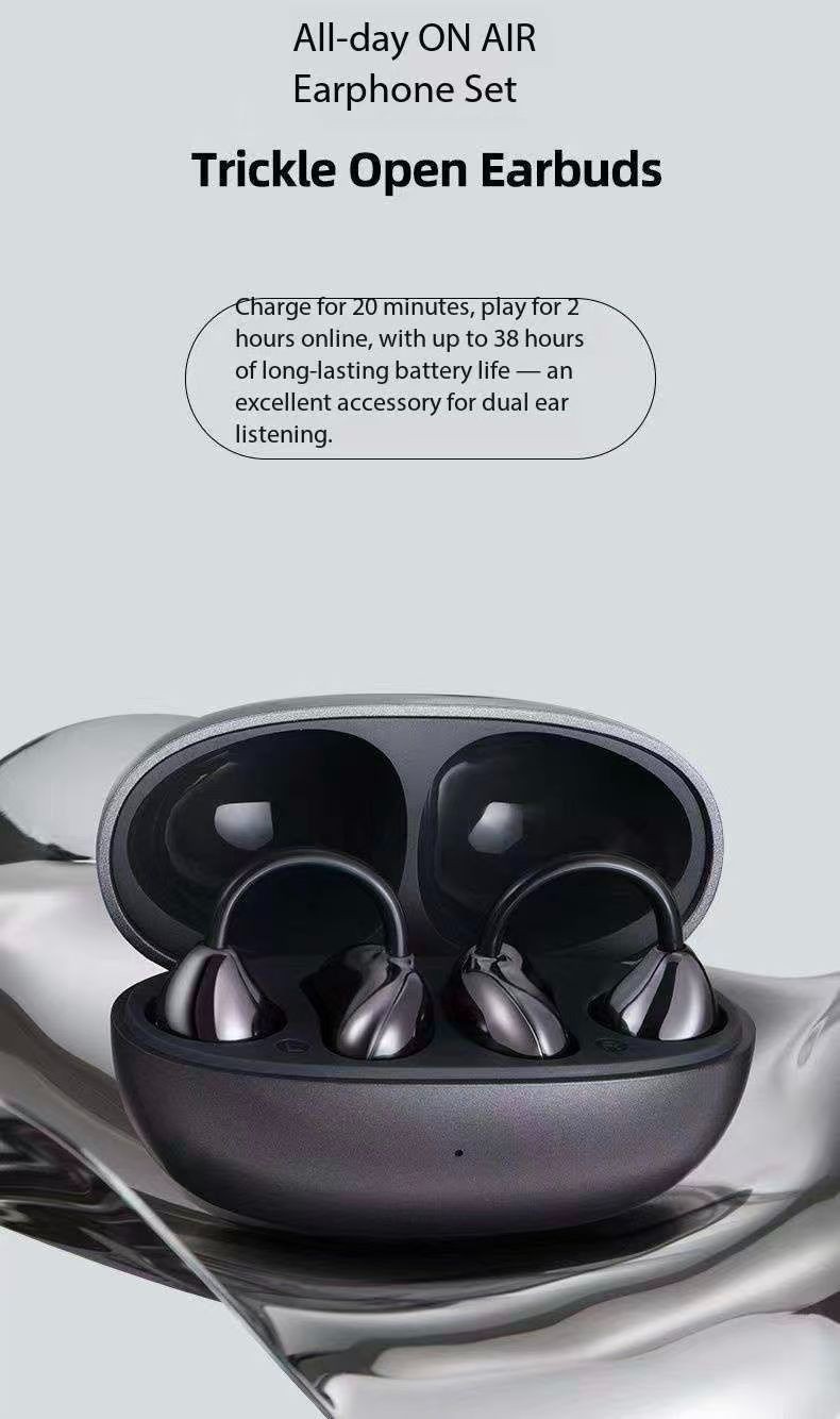 Elvis-inspired Waterdrop Bluetooth Earphones, Clip-on, Extra-long Battery Life