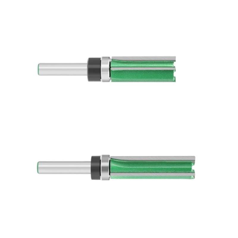 2Pcs 8MM 12MM Shank Straight Flute Trim Bit Milling Cutter For Router Bit