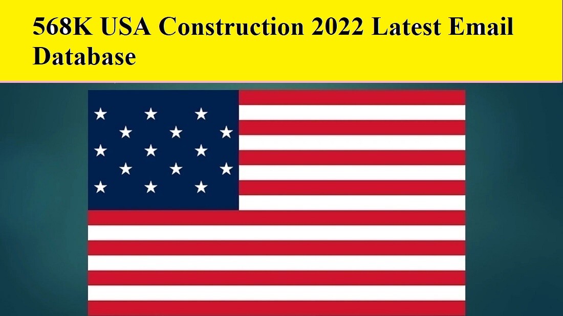 568K 2022 USA Latest Construction Email Database Sales Leads list Marketing