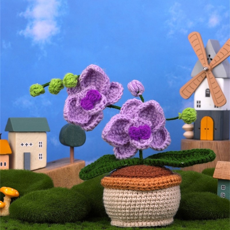 Complete DIY Potted Plant Flower Crochet Kits for Home Decorations Birthday Gift